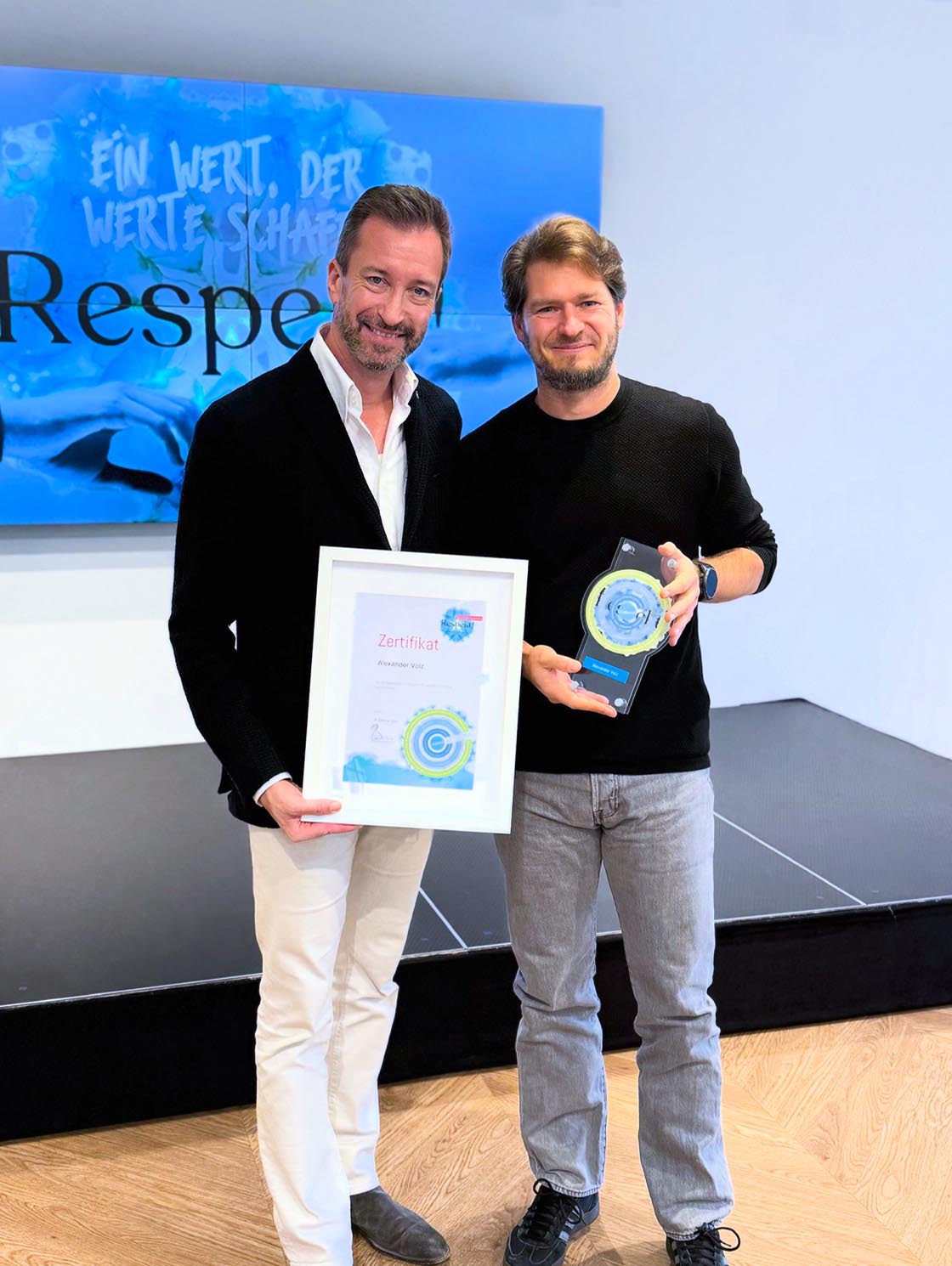 Alex Volz mit Auszeichnung